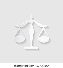 Horoscope paper cut style. Concept for Libra. Vector illustration.