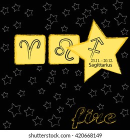 Horoscope . Sagittarius . Fire .