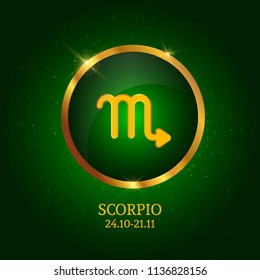Horoscope. Scorpio. Zodiac Icon. Zodiac constellations. Vector Illustration