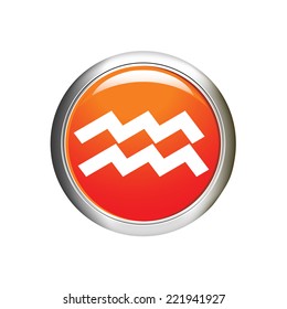 Horoscope sign aquarius. Aquarius internet button. illustration vector 