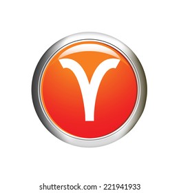 Horoscope sign aries. Aries internet button. illustration vector 