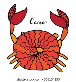 Horoscope sign - Cancer doodle sign