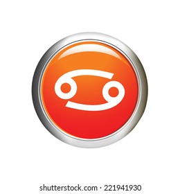 Horoscope sign cancer. Cancer internet button. illustration vector 
