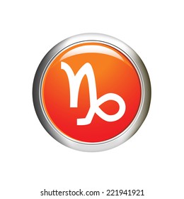 Horoscope sign capricorn. Capricorn internet button. illustration vector 