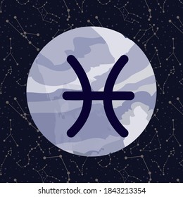 Horoscope sign, graphic. Astrology. Zodiac signs and symbols. Constellations 
