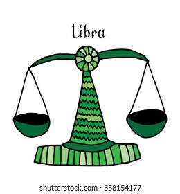 Horoscope sign - Libra doodle sign