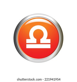 Horoscope sign libra. libra internet button. illustration vector 