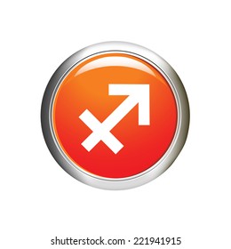 Horoscope sign sagittarius. sagittarius internet button. illustration vector 