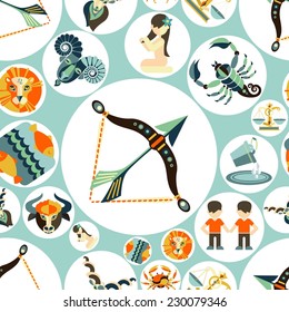 horoscope sign of the zodiac, illustration, vector ,pattern