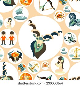 horoscope sign of the zodiac, illustration, vector, pattern