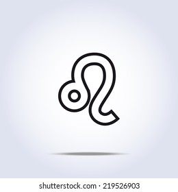 Horoscope sign of the zodiac Leo. Vector illustration