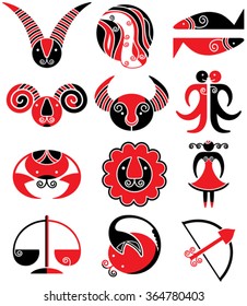 Horoscope signs. 
