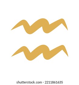 Horoscope symbol for Aquarius, vector