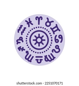 Horoscope symbol color line icon. Isolated vector element. Outline pictogram for web page, mobile app, promo