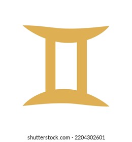 Horoscope symbol for Gemini, vector