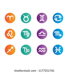 Horoscope Button Vector Set Illustration Stock Vector (Royalty Free ...