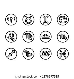 Horoscope Symbol Icon Set