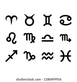 Horoscope Symbol Icon Set Stock Vector (Royalty Free) 1180499956 ...