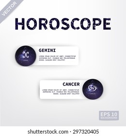 Horoscope universe background (texture). Gemini and Cancer. The stars and the sky. The image can be used in magazines, printed products