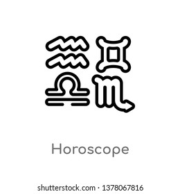 horoscope vector line icon. Simple element illustration. horoscope outline icon from signs concept. Can be used for web and mobile