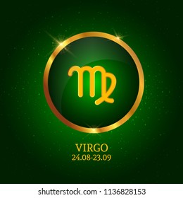 Horoscope. Virgo. Zodiac Icon. Zodiac constellations. Vector Illustration