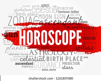 HOROSCOPE word cloud collage , concept background