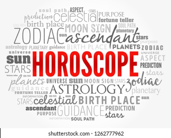 HOROSCOPE word cloud collage , concept background