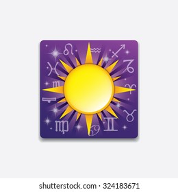 Horoscope or zodiac icon / button for application or web site