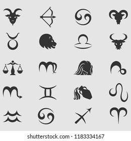 horoscope zodiac icon set