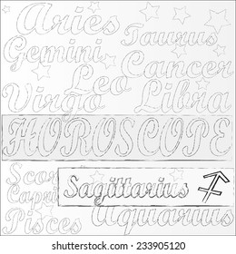 Horoscope . Zodiac . Sagittarius.