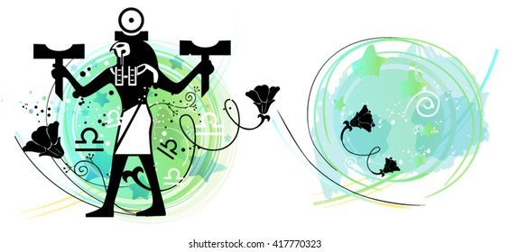 Horoscope zodiac sign, astrological sign. Stars horoscope set. Libra