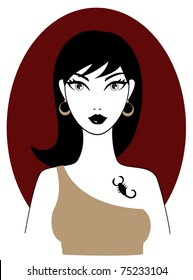 Horoscope and zodiac sign illustration