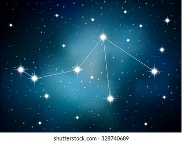 Horoscope zodiac sign of the libra on the astrological space background