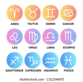 Horoscope Zodiac Signs Design Sites Astrology Stock Vector (Royalty ...