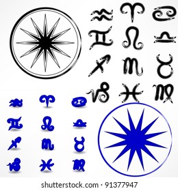 Horoscope Zodiac Star signs vector