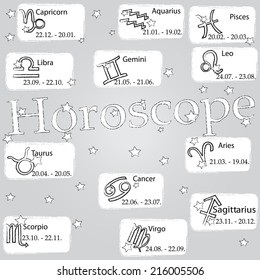 Horoscope.Zodiac sings.Astrology .