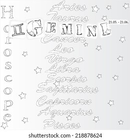 Horoscope.Zodiac.Gemini . Astrology .
