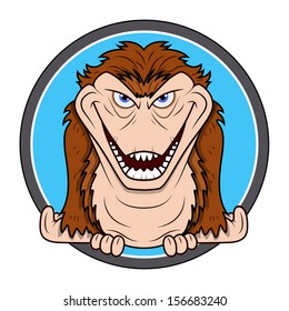 horrible chimpanzee vector for Halloween