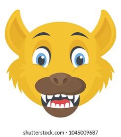 A horrible face of beast head 
