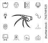 Horrible glove icon. Set of Halloween icons on white background