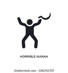 horrible human isolated icon. simple element illustration from feelings concept icons. 