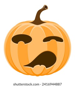 horrible pumpkin halloween stock vector illustration isolated on white background