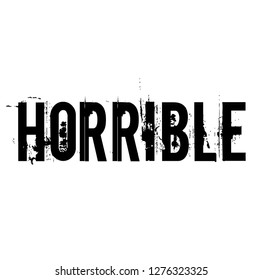 Horrible stamp on white background