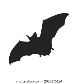 Horrific black bats swarm isolated on white vector Halloween background. Flying fox night creatures illustration. Silhouettes of flying bats traditional Halloween symbols on white.
