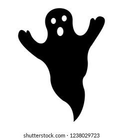 horrified ghost solid icon design