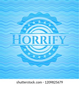 Horrify water representation badge.