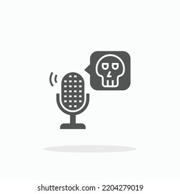 Horro Podcast glyph icon. Can be used for digital product, presentation, print design and more.