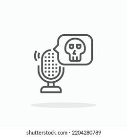 Horro Podcast line icon. Editable stroke and pixel perfect. Can be used for digital product, presentation, print design and more.