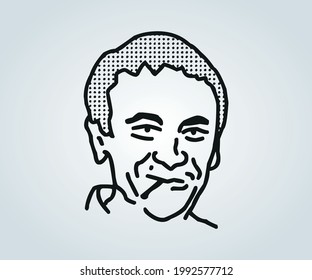 horror abstract face and character for illustrations on halloween