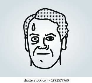 horror abstract face and character for illustrations on halloween